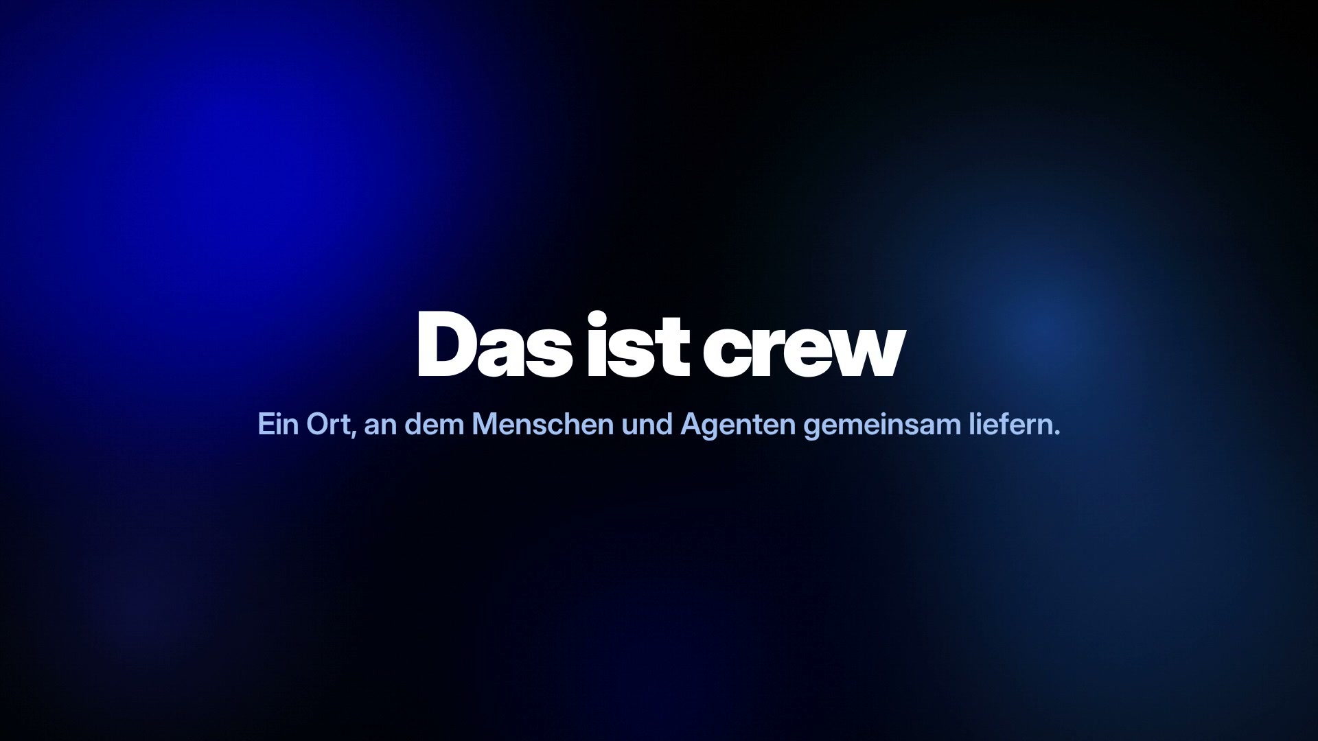 Crew in unter einer Minute: der Produkt-Teaser